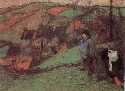 Paul Gauguin Brittany shepherd oil painting artist